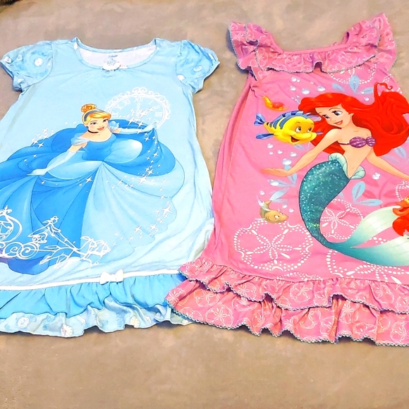 Disney Pajamas 2 Disney Princess Pajama Dresses Poshmark